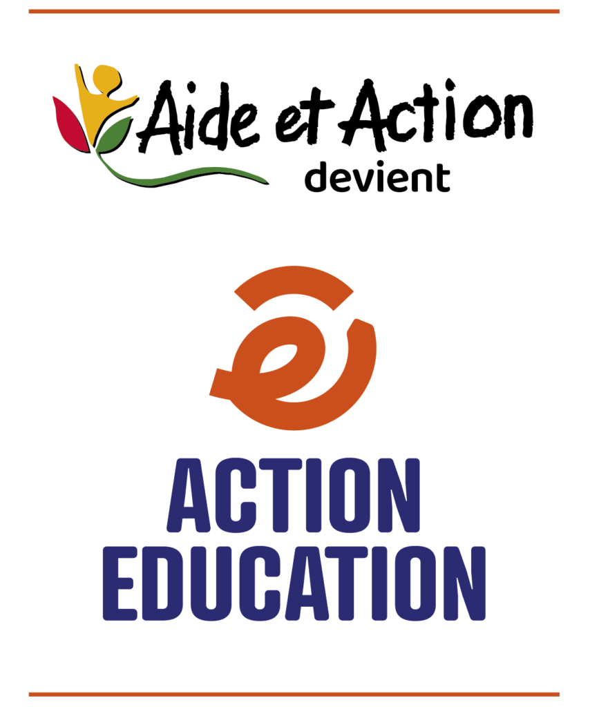 Logo de Aide et Action qui devient Action Education
